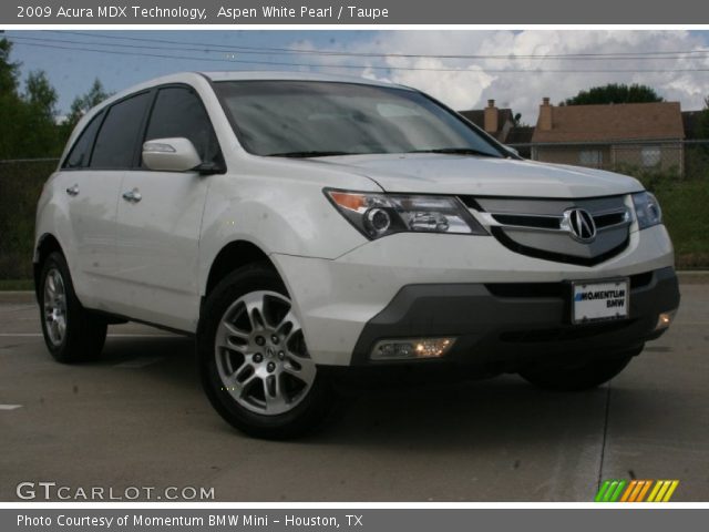 2009 Acura MDX Technology in Aspen White Pearl