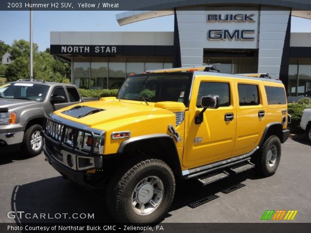 2003 Hummer H2 SUV in Yellow