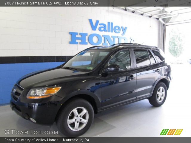 2007 Hyundai Santa Fe GLS 4WD in Ebony Black