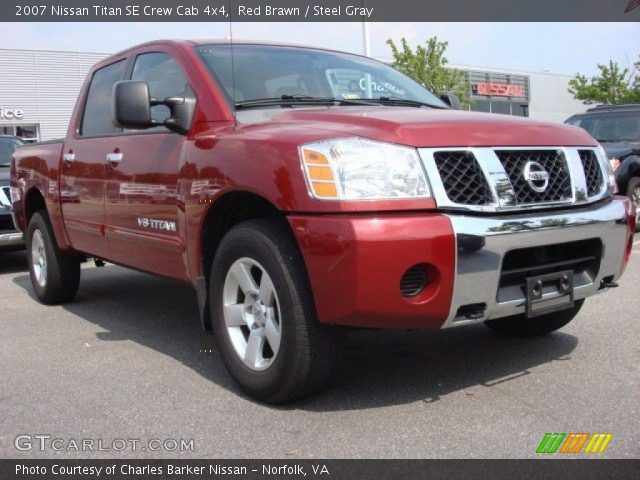 2007 Nissan Titan SE Crew Cab 4x4 in Red Brawn
