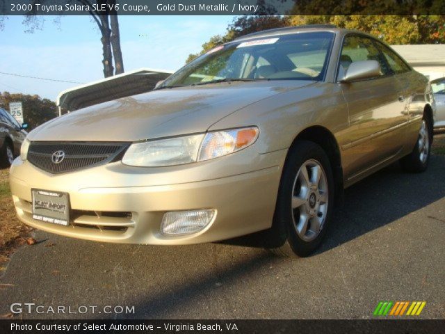 2000 Toyota Solara SLE V6 Coupe in Gold Dust Metallic