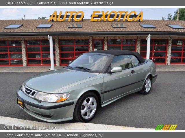 2001 Saab 9-3 SE Convertible in Sun Green Metallic