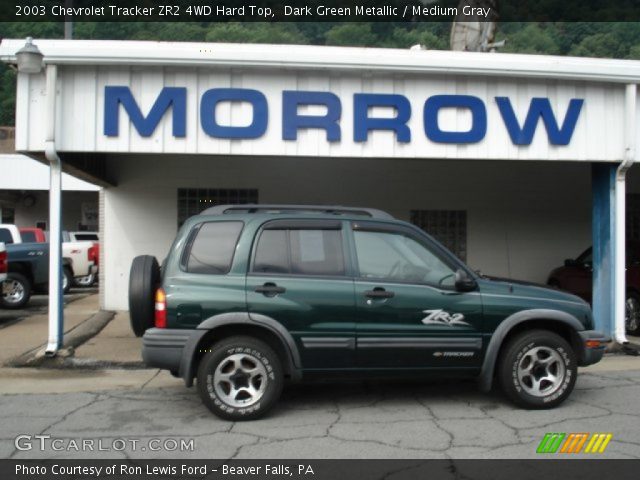 2003 Chevrolet Tracker ZR2 4WD Hard Top in Dark Green Metallic