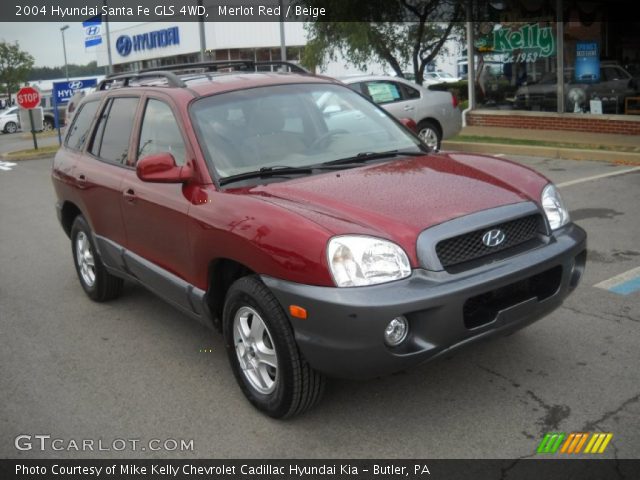 2004 Hyundai Santa Fe GLS 4WD in Merlot Red