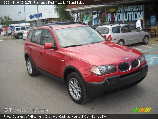 2004 BMW X3 2.5i in Flamenco Red Metallic