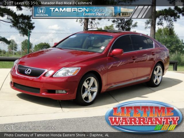 2007 Lexus GS 350 in Matador Red Mica