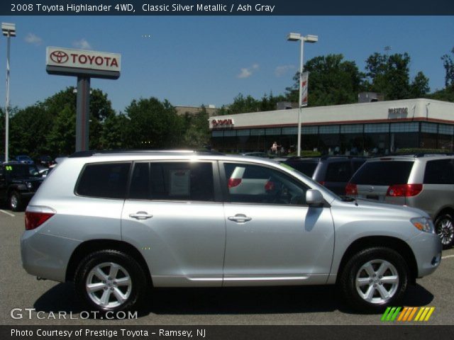 2008 Toyota Highlander 4WD in Classic Silver Metallic