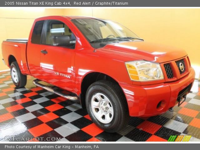 2005 Nissan Titan XE King Cab 4x4 in Red Alert