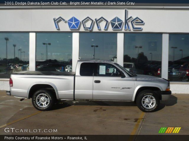 2001 Dodge Dakota Sport Club Cab in Bright Silver Metallic