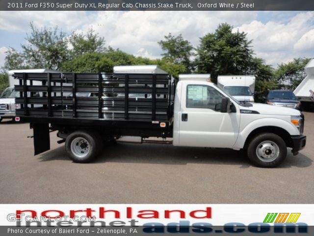 2011 Ford F350 Super Duty XL Regular Cab Chassis Stake Truck in Oxford White