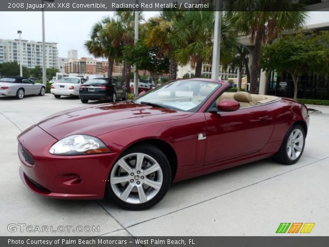 2008 Jaguar XK XK8 Convertible in Radiance Red Metallic