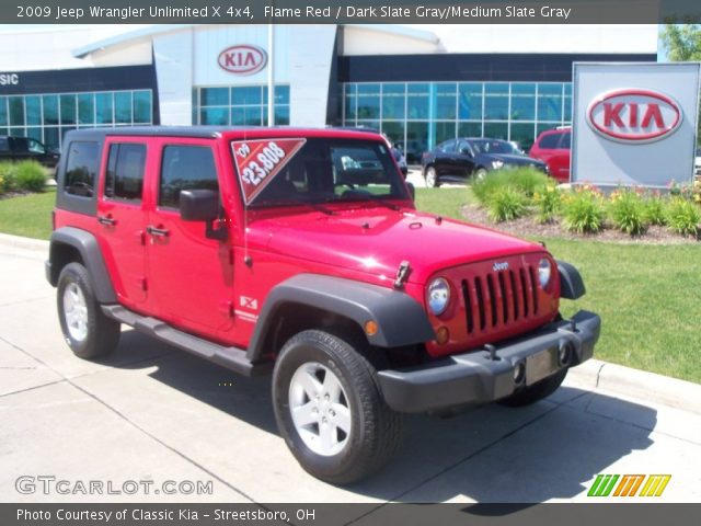 2009 Jeep Wrangler Unlimited X 4x4 in Flame Red