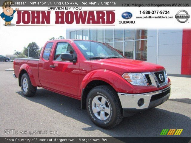 2011 Nissan Frontier SV V6 King Cab 4x4 in Red Alert