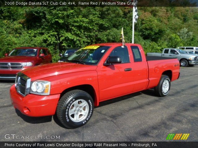 2006 Dodge Dakota SLT Club Cab 4x4 in Flame Red