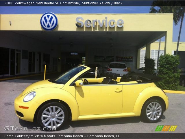 2008 Volkswagen New Beetle SE Convertible in Sunflower Yellow