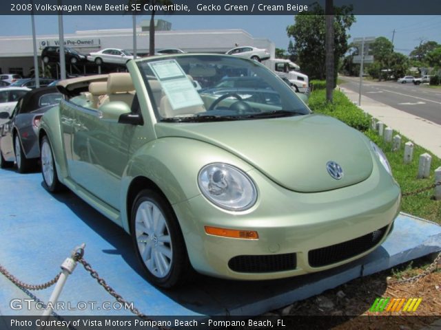 2008 Volkswagen New Beetle SE Convertible in Gecko Green