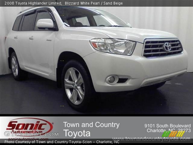 2008 Toyota Highlander Limited in Blizzard White Pearl