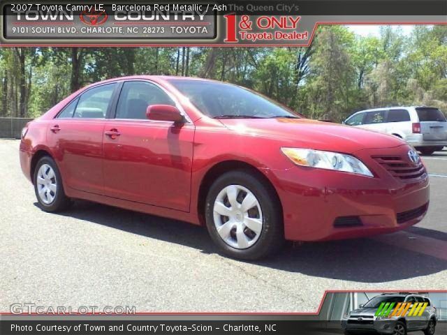 2007 Toyota Camry LE in Barcelona Red Metallic