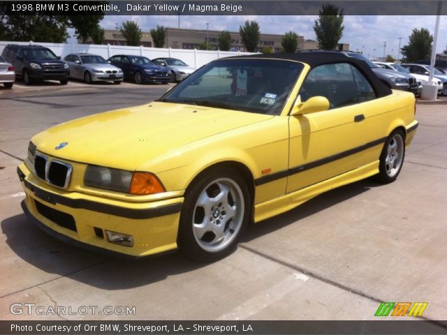 1998 BMW M3 Convertible in Dakar Yellow