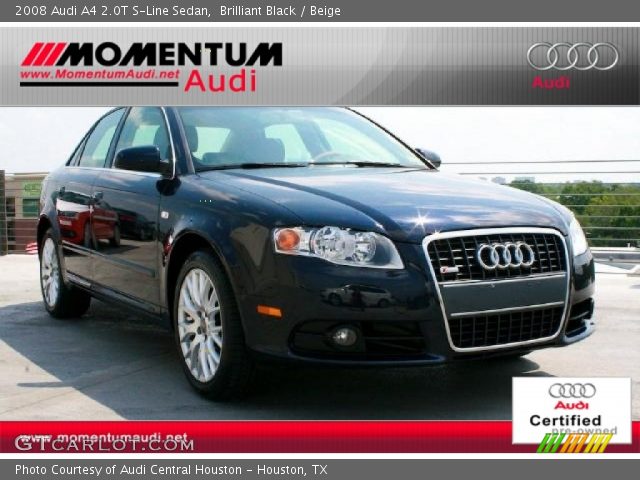 2008 Audi A4 2.0T S-Line Sedan in Brilliant Black