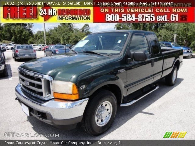 2002 Ford F250 Super Duty XLT SuperCab in Dark Highland Green Metallic