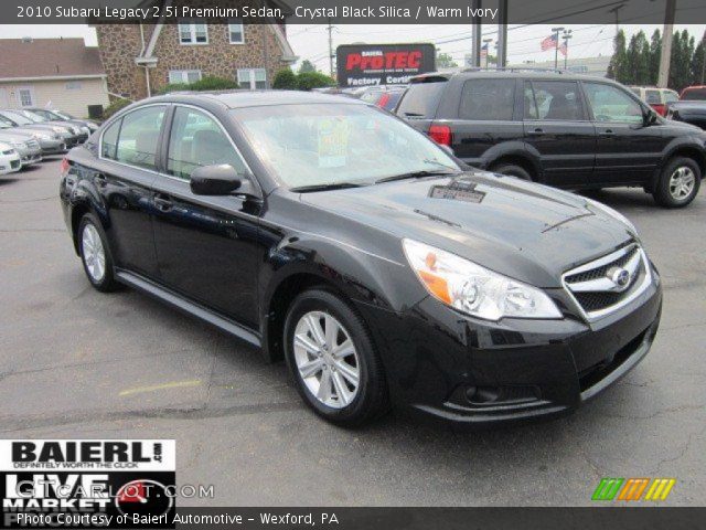 2010 Subaru Legacy 2.5i Premium Sedan in Crystal Black Silica
