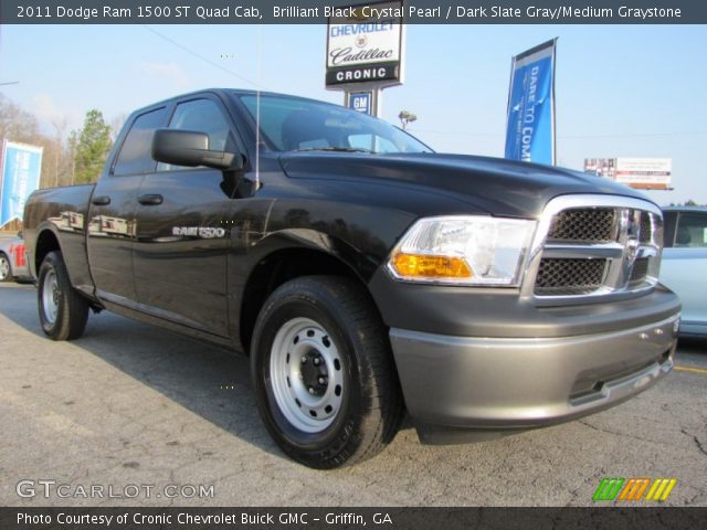 2011 Dodge Ram 1500 ST Quad Cab in Brilliant Black Crystal Pearl