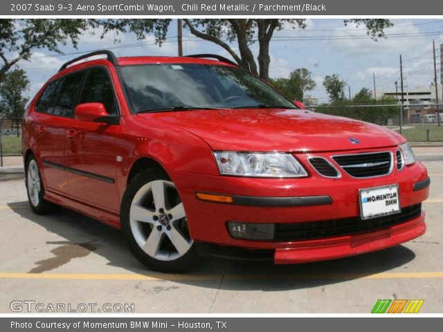 2007 Saab 9-3 Aero SportCombi Wagon in Chili Red Metallic