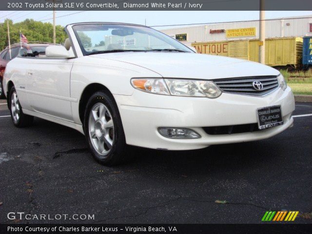 2002 Toyota Solara SLE V6 Convertible in Diamond White Pearl