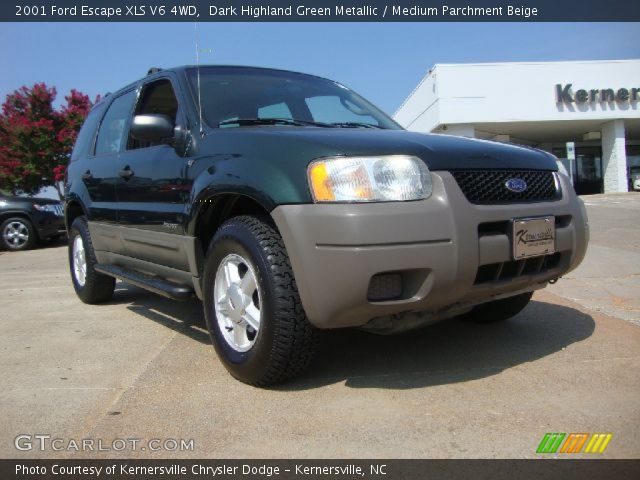 2001 Ford Escape XLS V6 4WD in Dark Highland Green Metallic