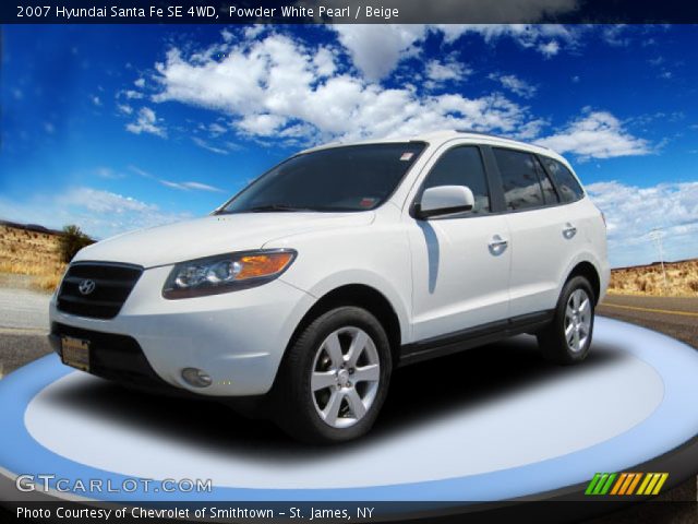 2007 Hyundai Santa Fe SE 4WD in Powder White Pearl