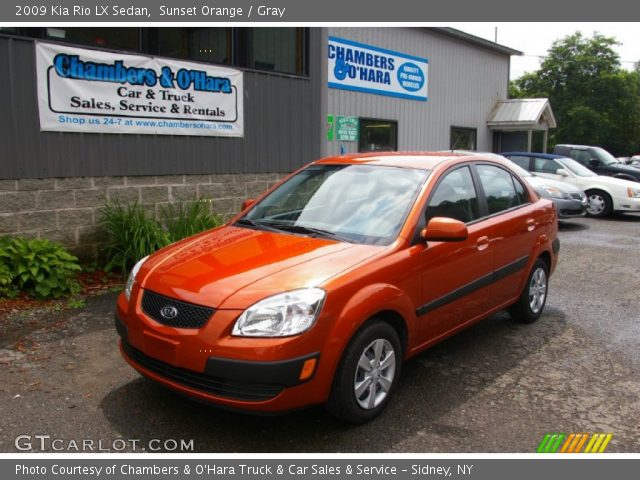 2009 Kia Rio LX Sedan in Sunset Orange