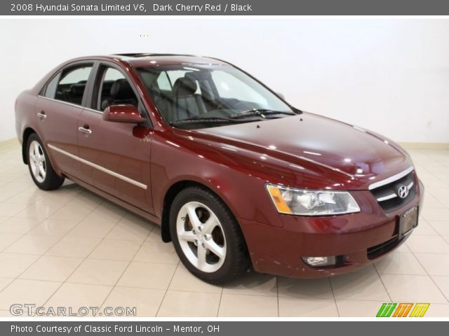 2008 Hyundai Sonata Limited V6 in Dark Cherry Red