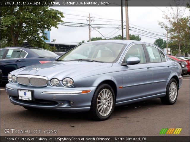 2008 Jaguar X-Type 3.0 Sedan in Glacier Blue Metallic