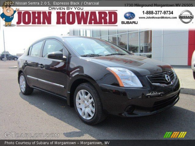 2012 Nissan Sentra 2.0 S in Espresso Black