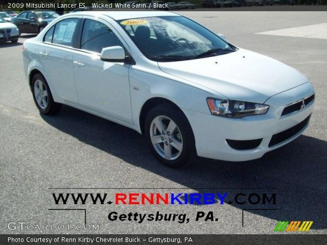 2009 Mitsubishi Lancer ES in Wicked White Satin