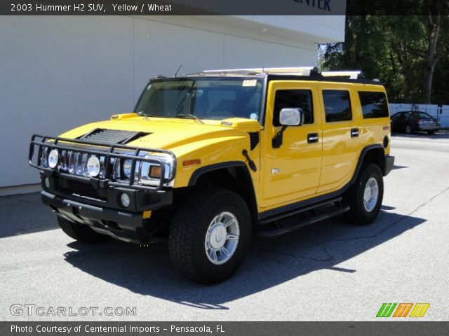 2003 Hummer H2 SUV in Yellow