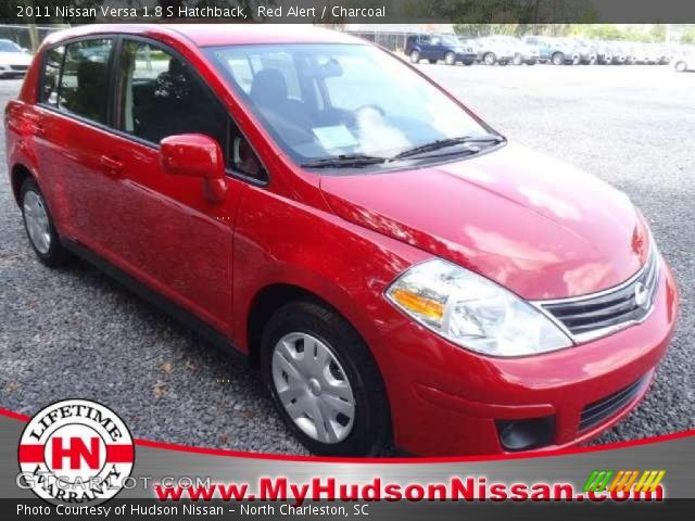 2011 Nissan Versa 1.8 S Hatchback in Red Alert