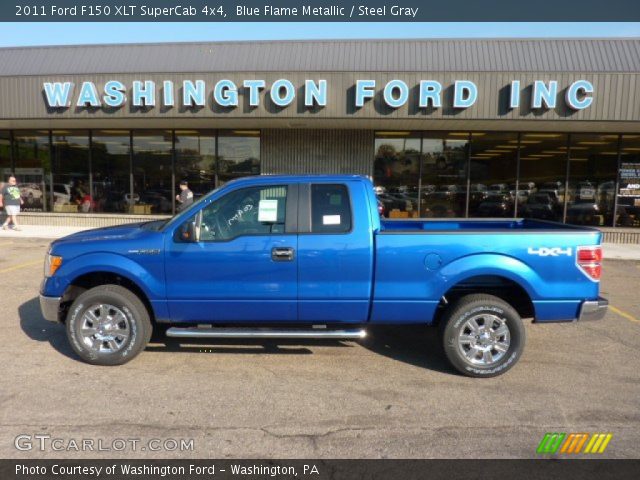 2011 Ford F150 XLT SuperCab 4x4 in Blue Flame Metallic