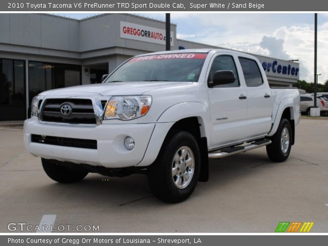 2010 Toyota Tacoma V6 PreRunner TRD Sport Double Cab in Super White