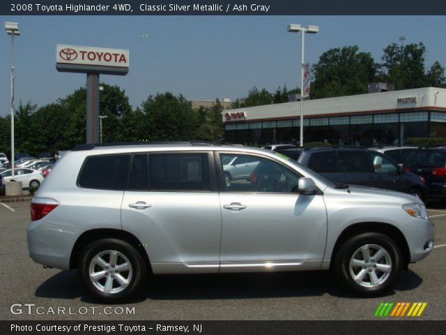 2008 Toyota Highlander 4WD in Classic Silver Metallic