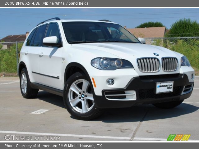 2008 BMW X5 4.8i in Alpine White