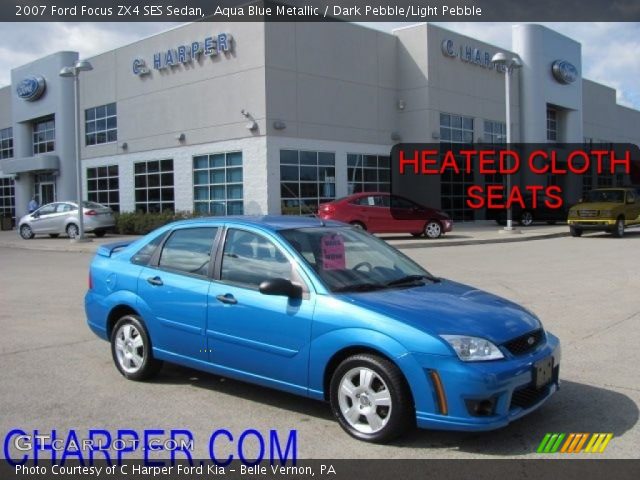 2007 Ford Focus ZX4 SES Sedan in Aqua Blue Metallic