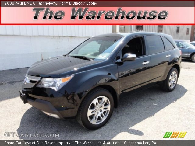 2008 Acura MDX Technology in Formal Black