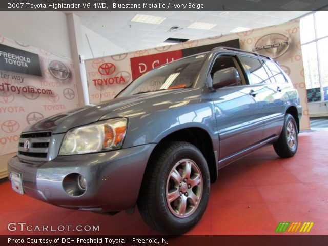 2007 Toyota Highlander V6 4WD in Bluestone Metallic