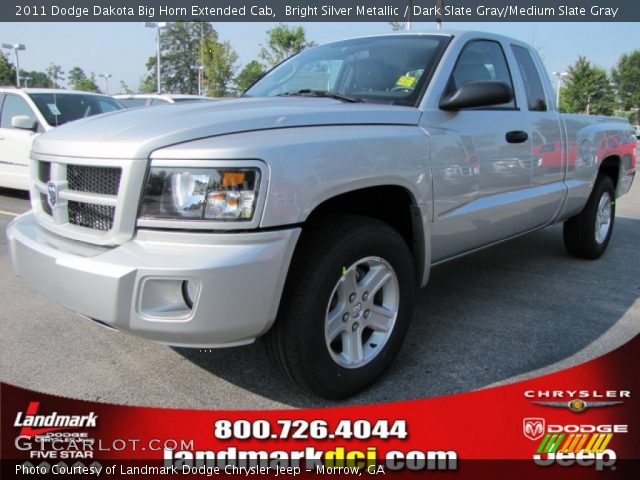 2011 Dodge Dakota Big Horn Extended Cab in Bright Silver Metallic