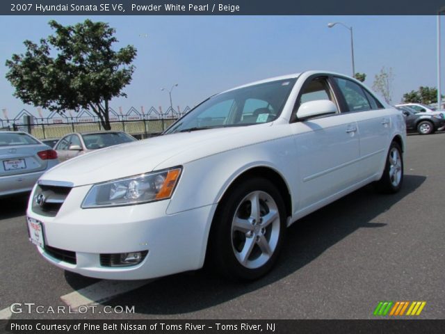 2007 Hyundai Sonata SE V6 in Powder White Pearl