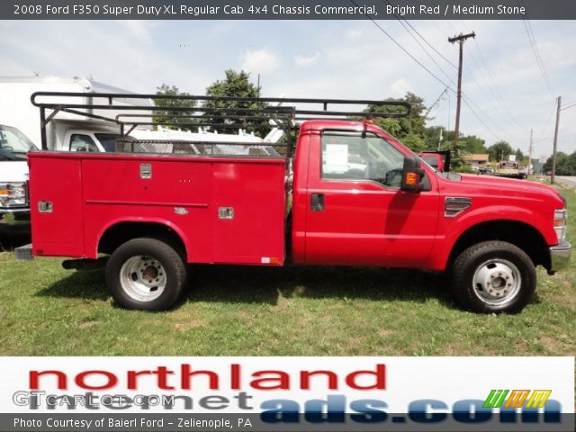 2008 Ford F350 Super Duty XL Regular Cab 4x4 Chassis Commercial in Bright Red