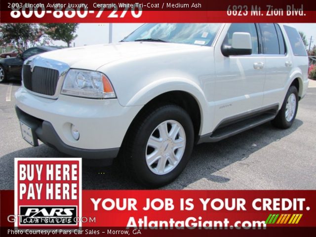 2003 Lincoln Aviator Luxury in Ceramic White Tri-Coat