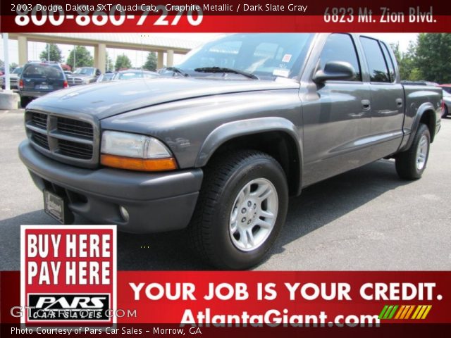 2003 Dodge Dakota SXT Quad Cab in Graphite Metallic
